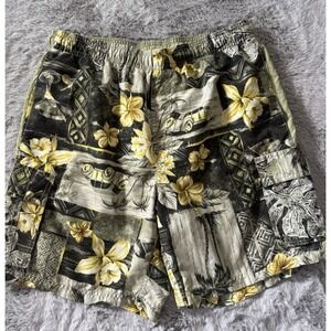 Caribbean Joe bathing trunks suit board size L lined tropical